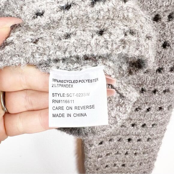 Self Contrast Emersyn Cropped Sweater S Grey - Picture 7 of 7